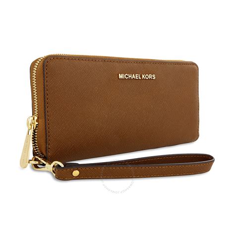 michael kors jet set travel leather wallet|Michael Kors Wallet double zip.